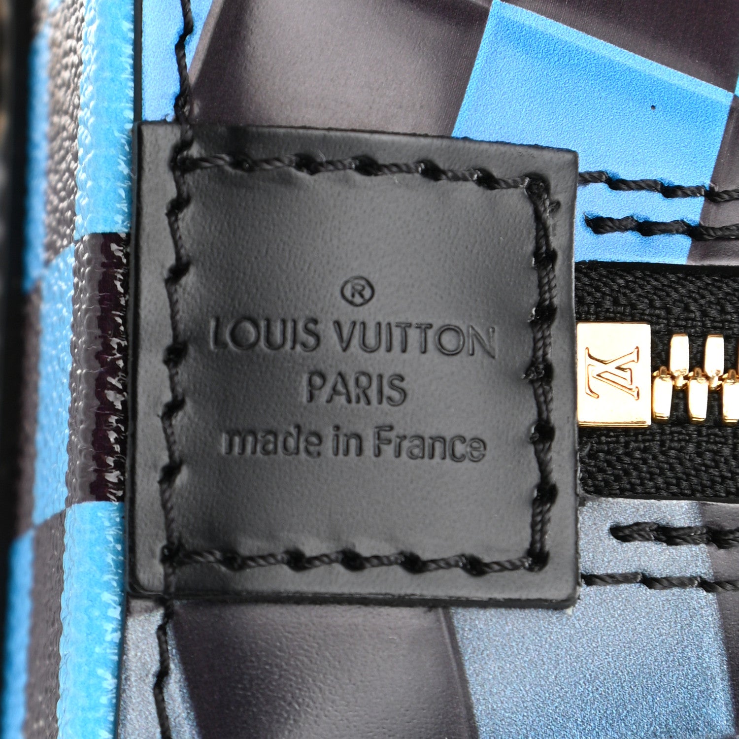 Louis Vuitton Epi Damier Race Alma BB Blue Vert 6 of 10