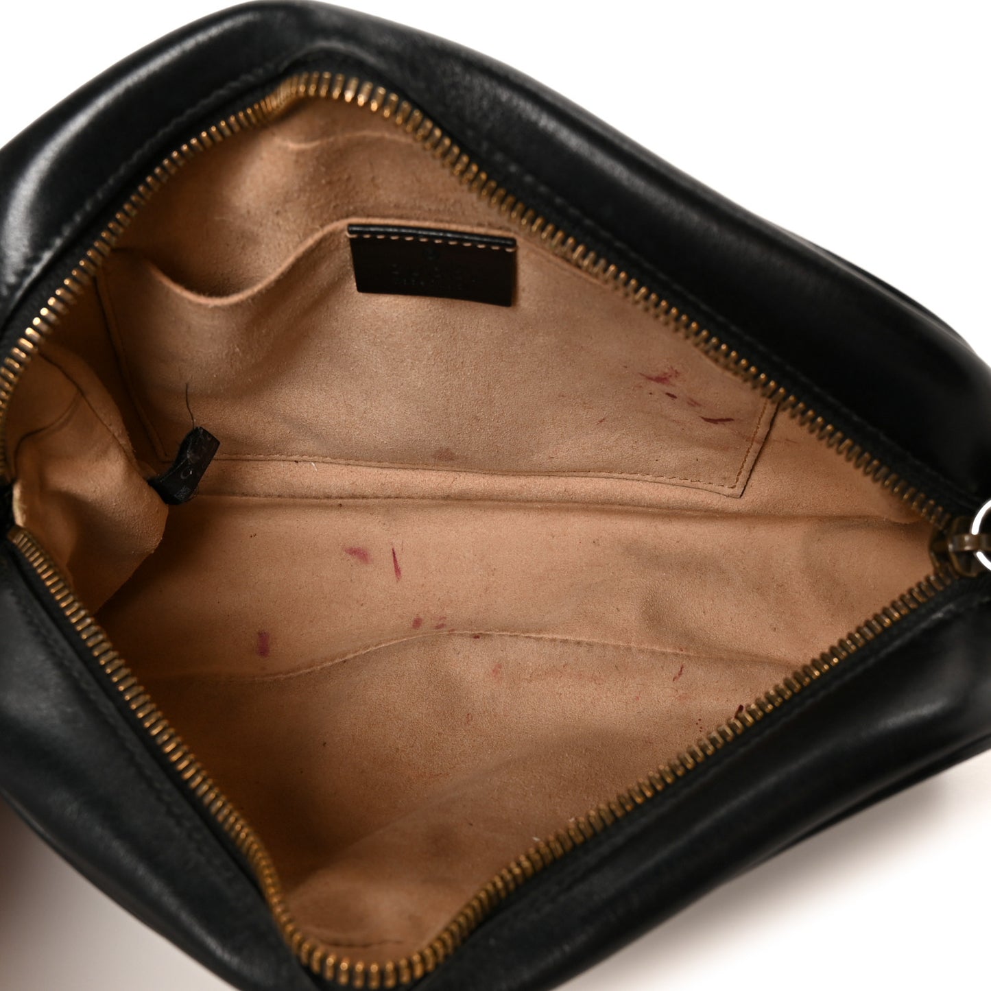 Calfskin Matelasse Small GG Marmont Chain Shoulder Bag Black