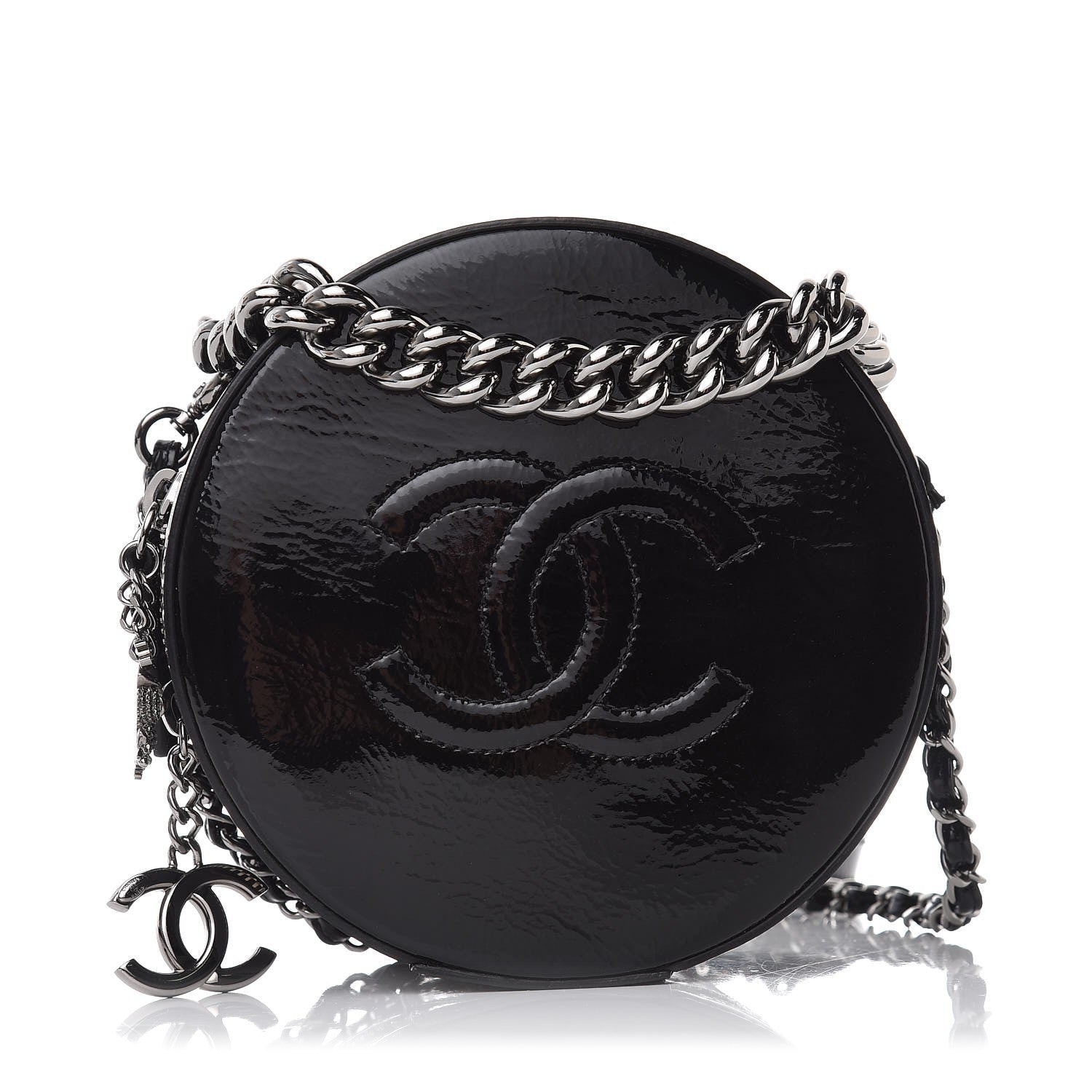 Chanel Patent Round As Earth Evening Bag Black 2 of 16