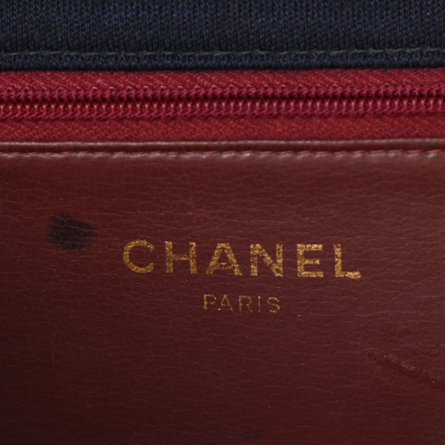 Jersey Diamond Stitched Small Single Flap Navy Blue