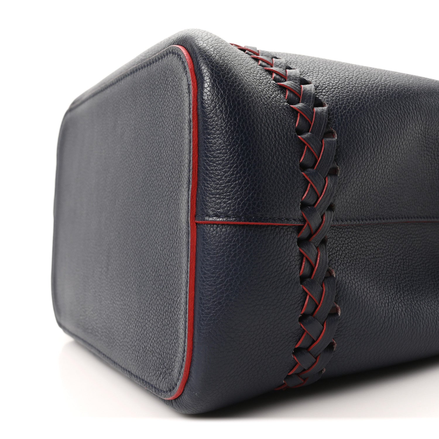 Louis Vuitton Soft Calfskin Braided Lockme Bucket Marine Rouge 9 of 9