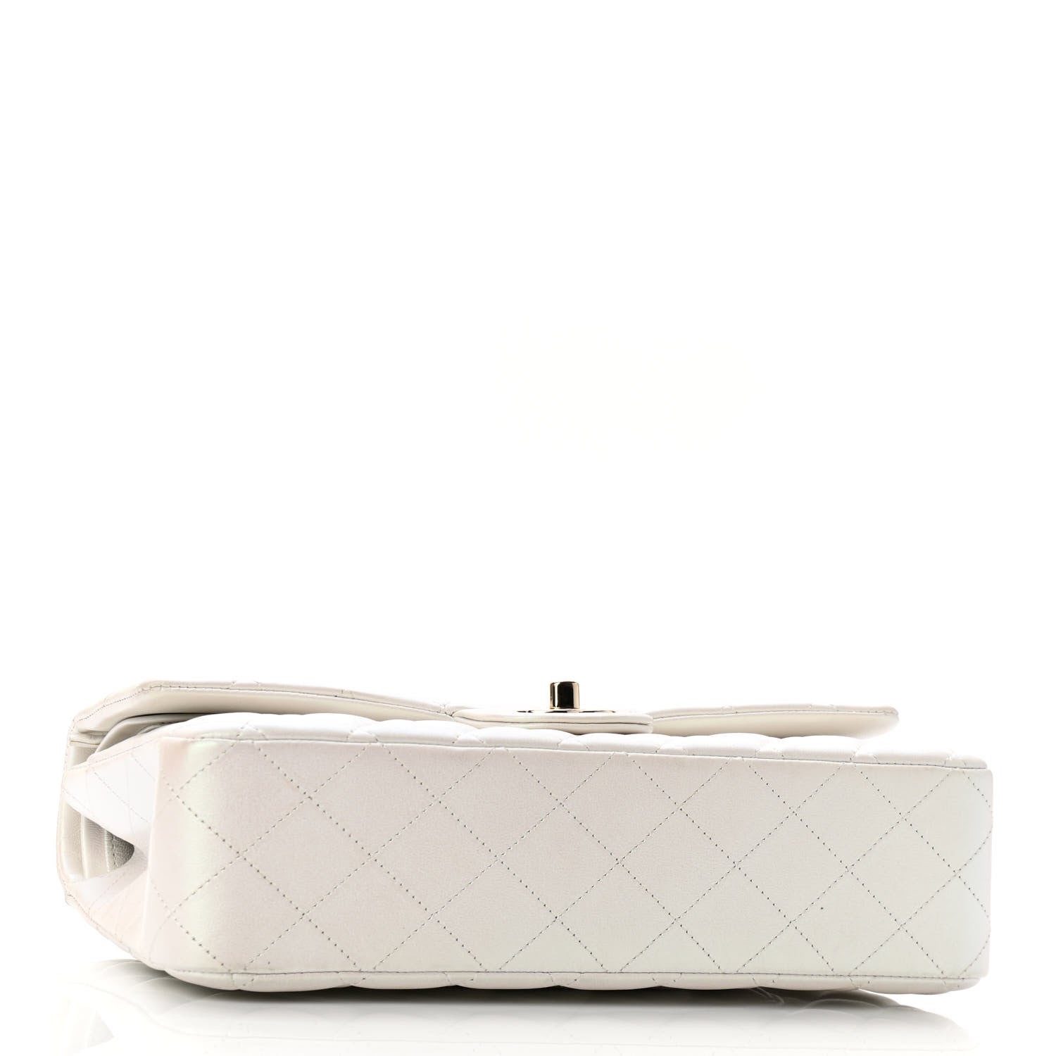 Chanel Iridescent Calfskin Quilted Medium Double Flap White 4 of 11