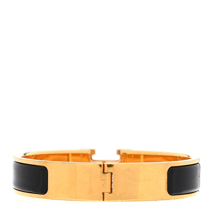 Hermes Enamel Narrow Clic Clac H Bracelet PM Black 3 of 4