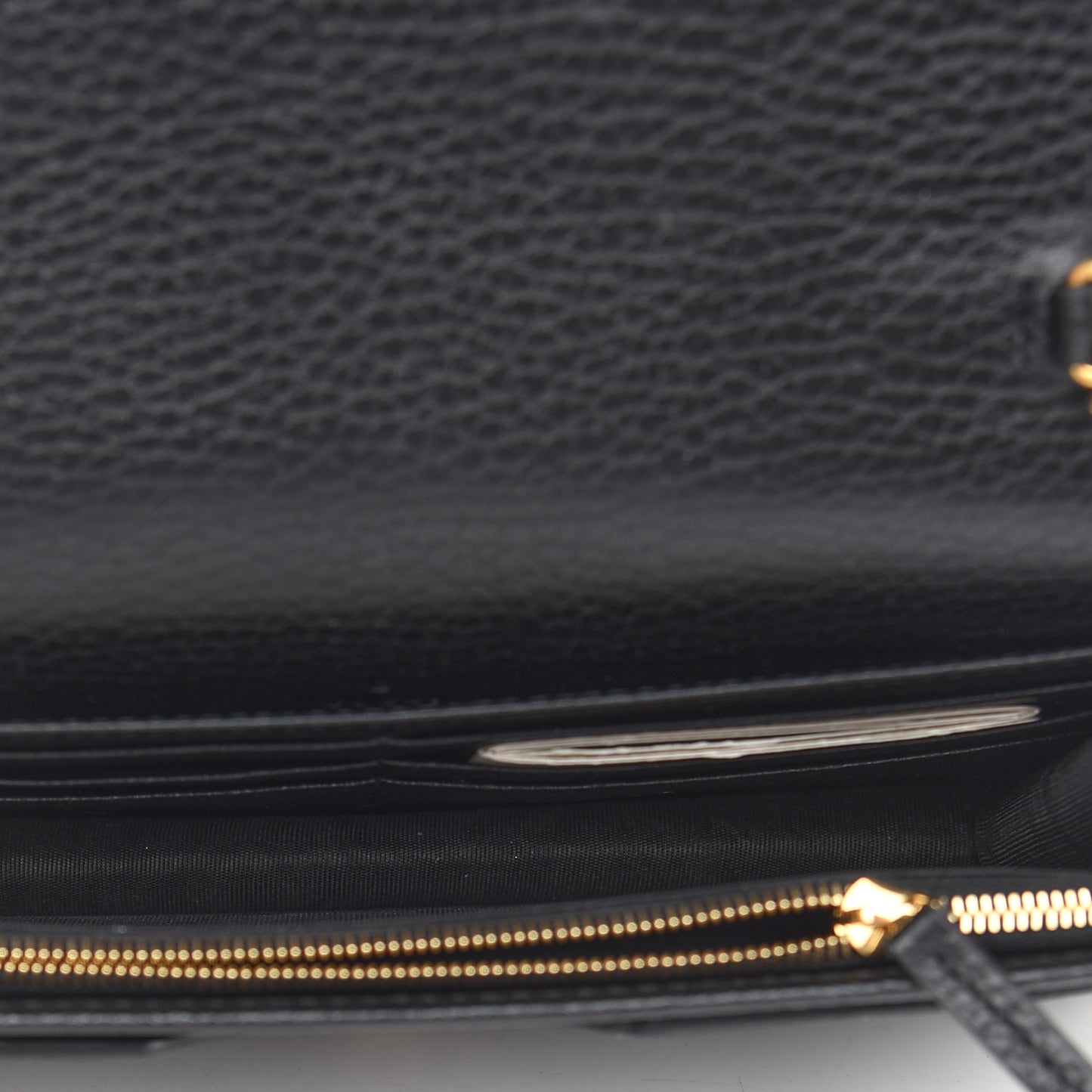 Calfskin Mini GG Marmont Chain Wallet Black