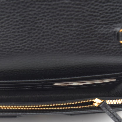 Gucci Calfskin Mini GG Marmont Chain Wallet Black 5 of 7