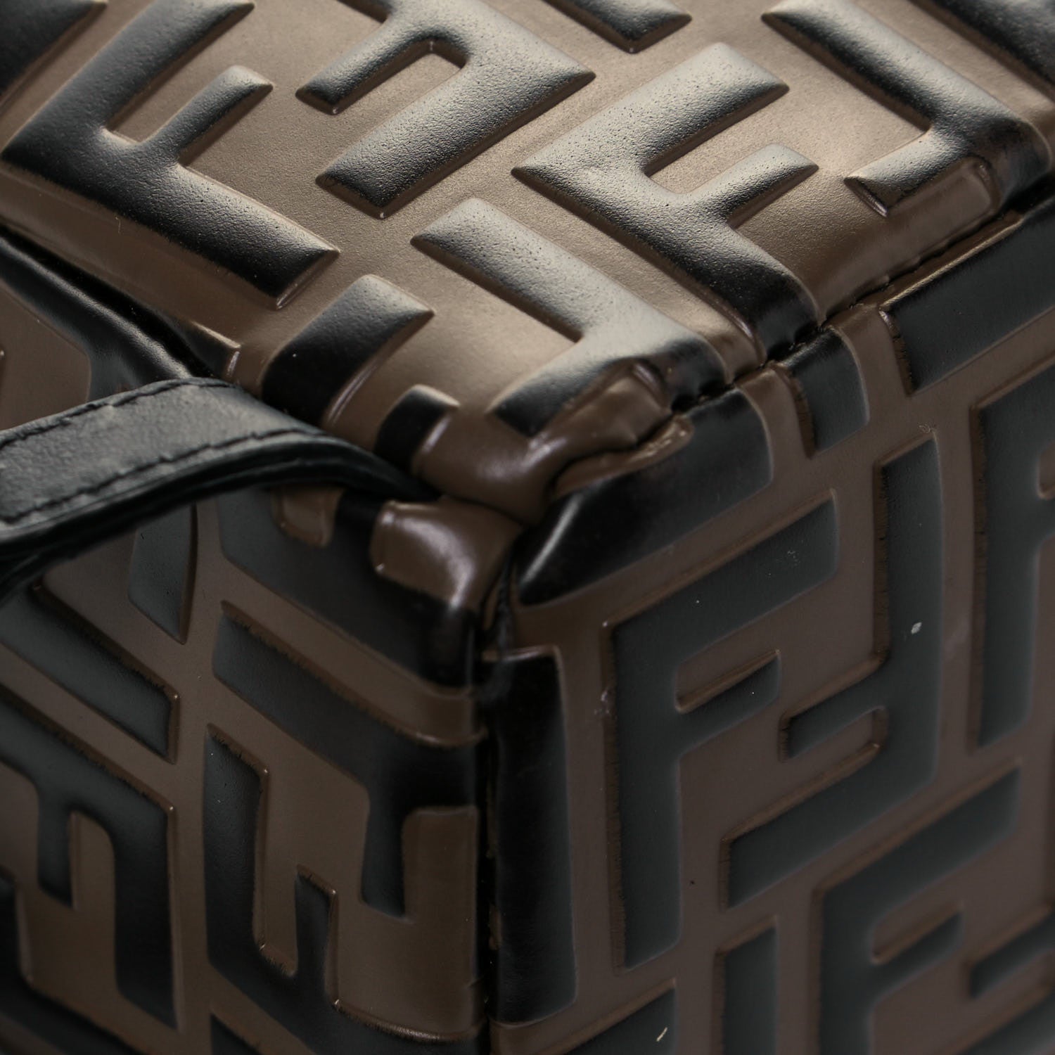 Fendi Vitello Bi-Color FF 1974 Embossed Mini Backpack Maya Black 11 of 17