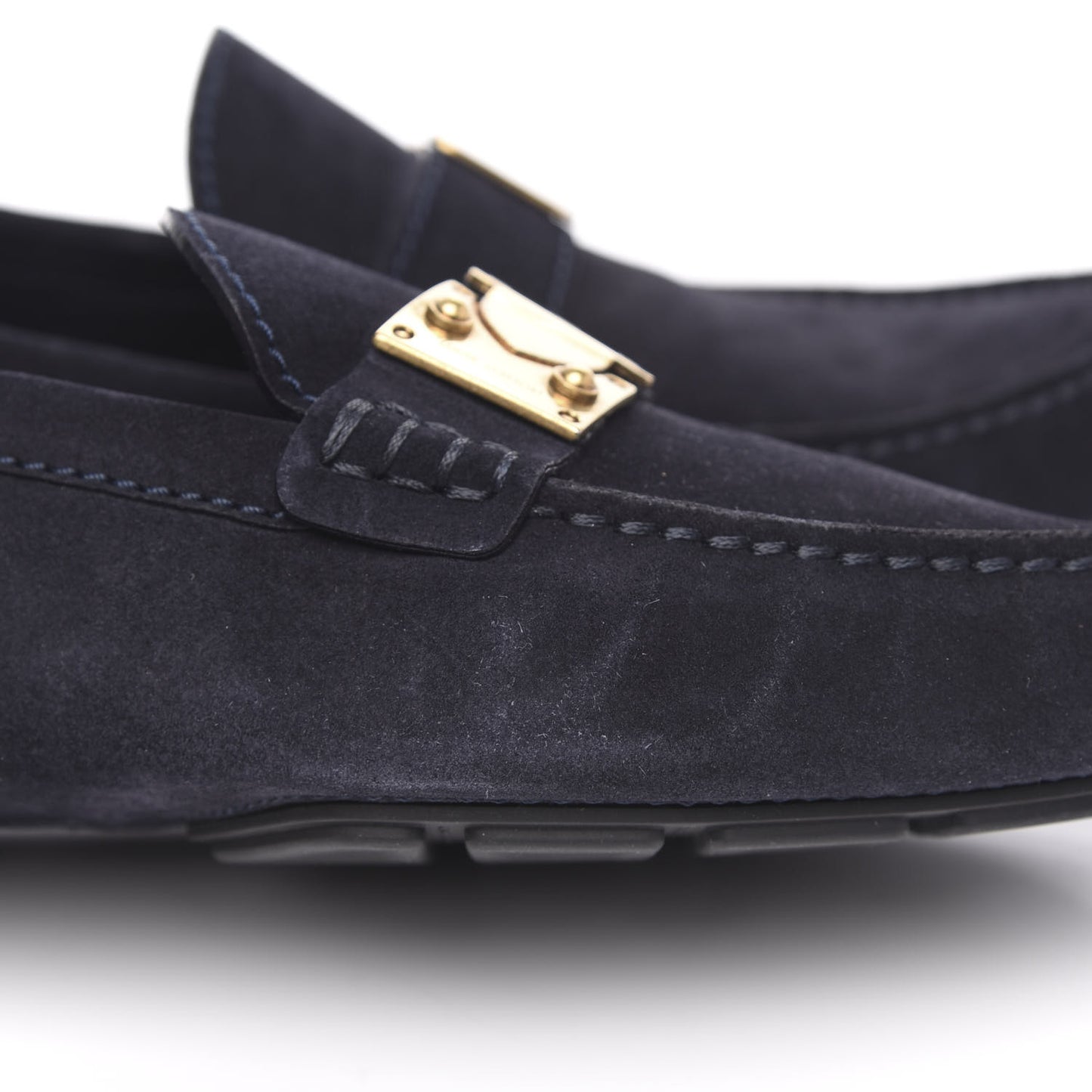 Suede Racetrack Moccasin Loafers 9.5 Marine