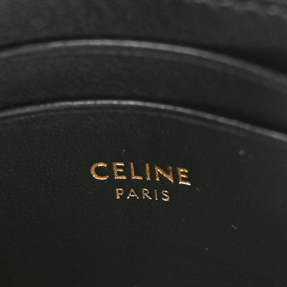 Celine Calfskin Quilted C Charm Coin Card Pouch Black 6 of 7