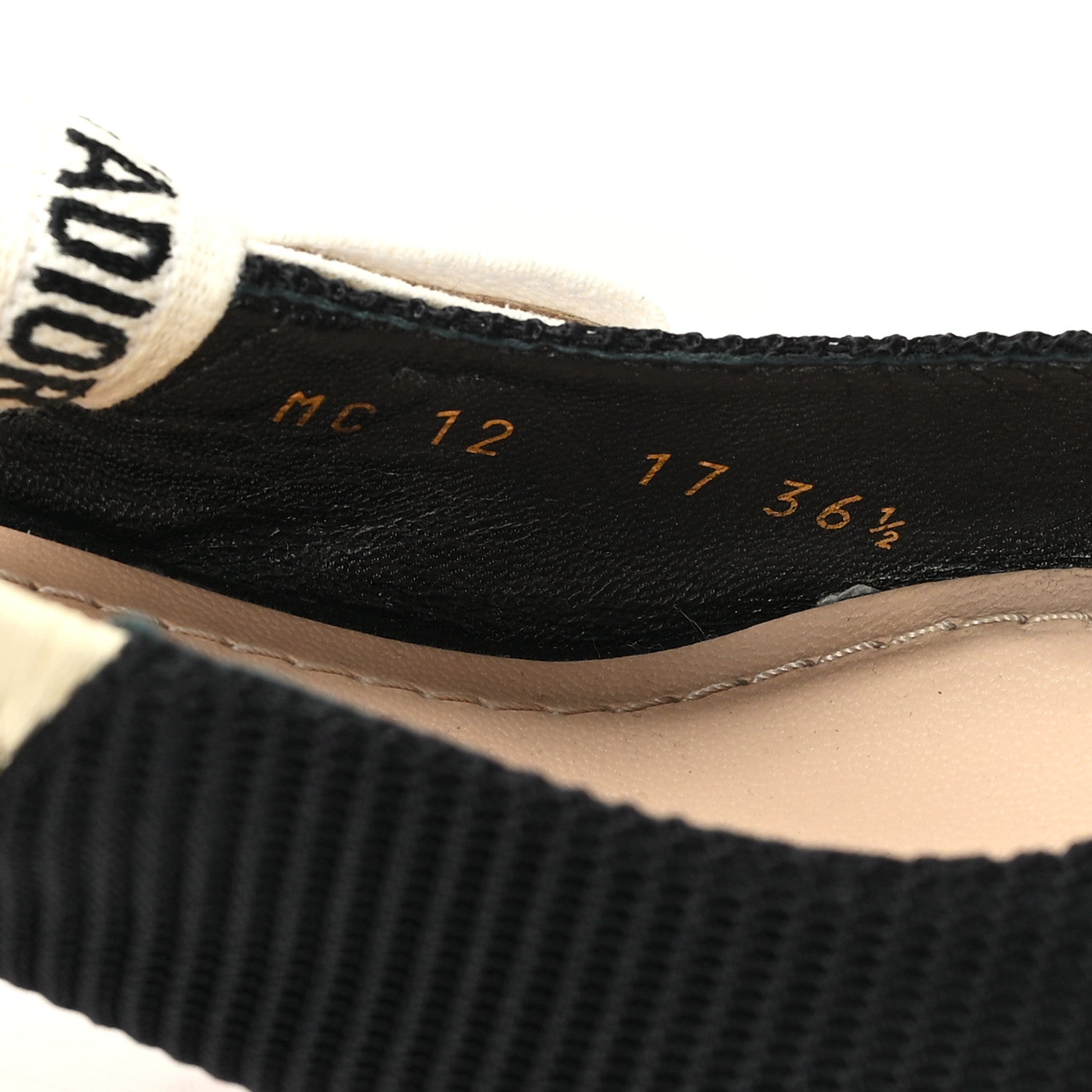 Christian Dior Technical Canvas Ribbon J Adior Slingback 65mm Pumps 36.5 Black 9 of 9