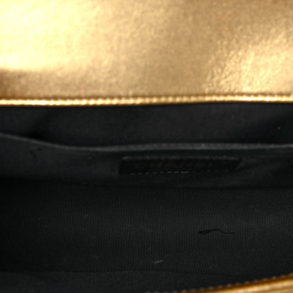 Chanel Metallic Lambskin Embossed Medium Cube Boy Flap Gold 5 of 8