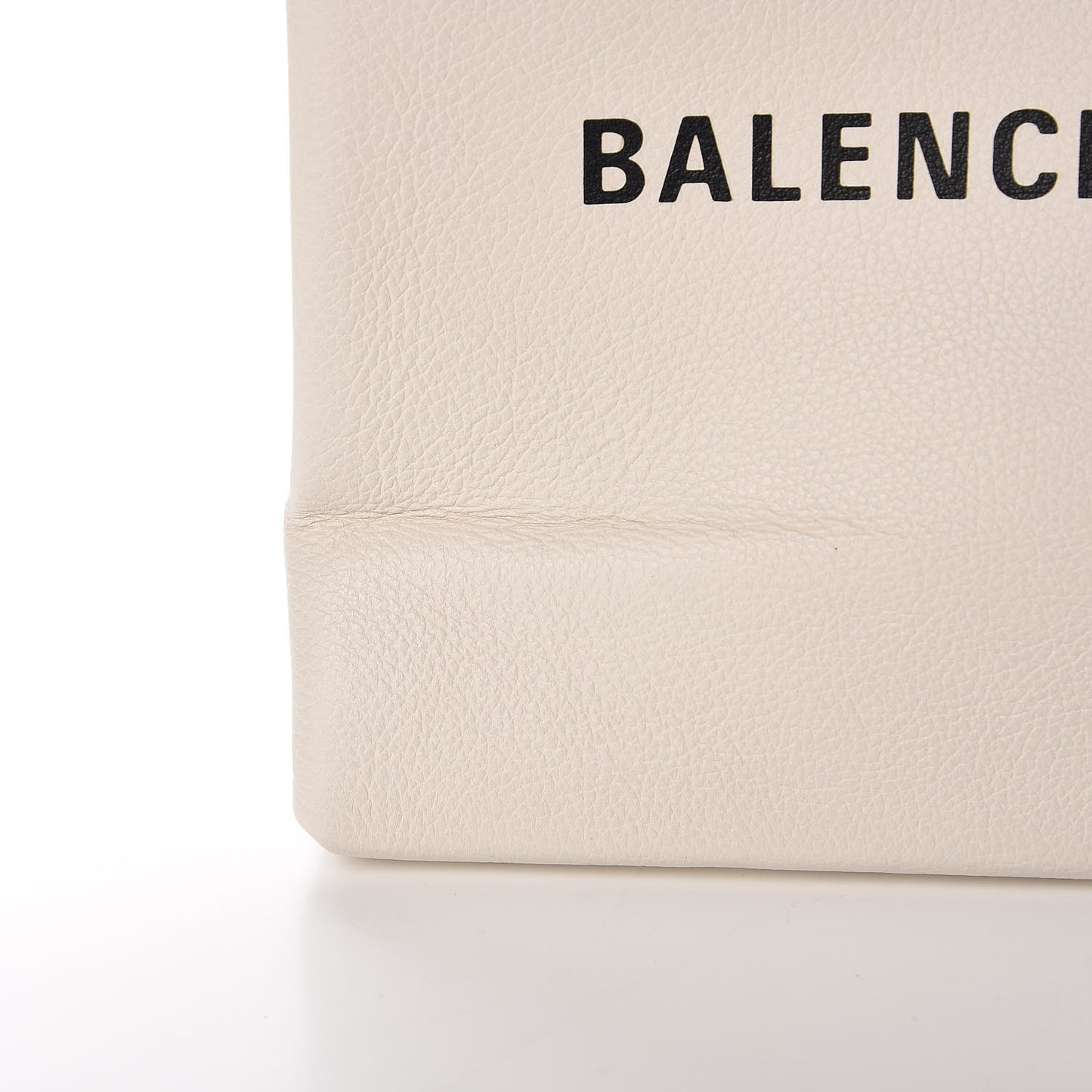 Calfskin Logo XXS Shopping Tote White