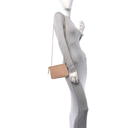Louis Vuitton Empreinte Double Zip Pochette Beige Rose Creme 2 of 10