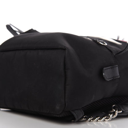 Fendi Nylon Vitello Fox Goat Fur Monster Eyes Mini Backpack Black Multicolor Sky 7 of 11