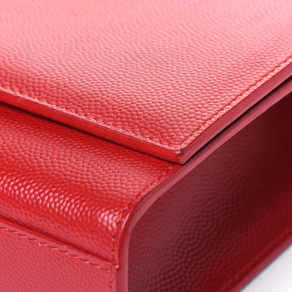Saint Laurent Grain De Poudre Classic Monogram Cassandre Clutch New Red 14 of 15
