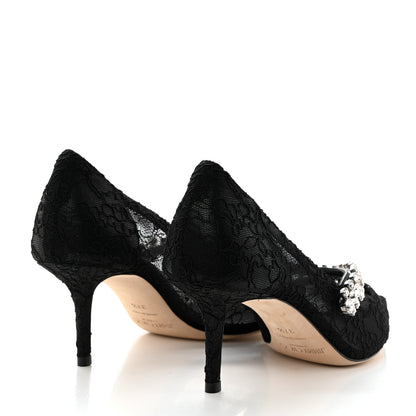 Jimmy Choo Lace Crystal Bing 65 Pumps 37.5 Black 4 of 7