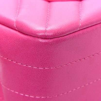 Chanel Lambskin Chevron Quilted Mini Rectangular Flap Fuchsia 16 of 18