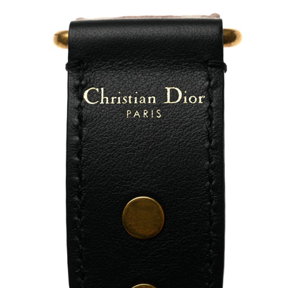 Christian Dior Canvas Embroidered Shoulder Strap Pink Multicolor 3 of 6