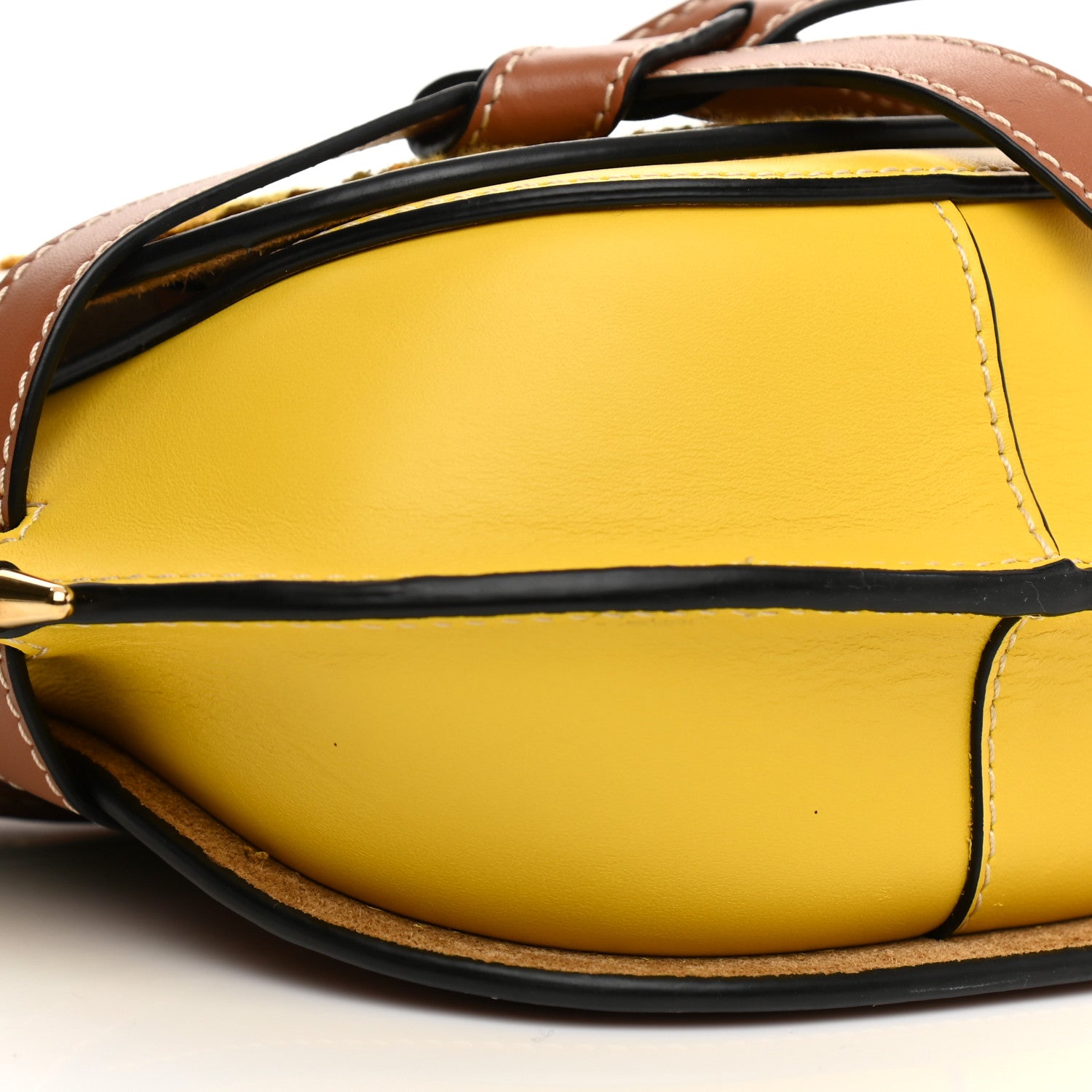 Loewe Calfskin Embroidered Floral Mini Gate Crossbody Bag Yellow 16 of 19