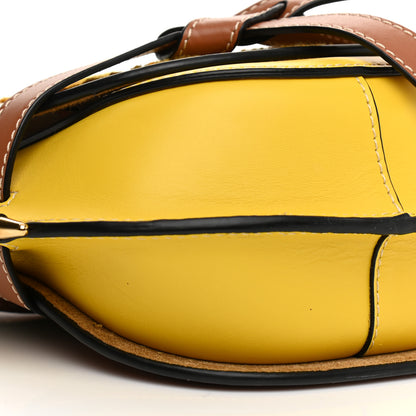 Loewe Calfskin Embroidered Floral Mini Gate Crossbody Bag Yellow 16 of 19