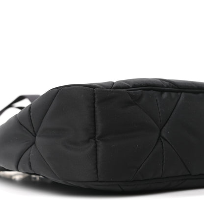 Prada Re-Nylon Triangle Padded Patchwork Shoulder Bag Black 9 of 10