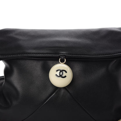 Chanel Lambskin Coco Ball Fold Over Bag Black 8 of 10