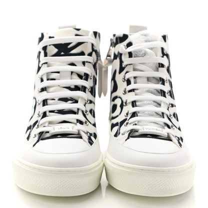 Louis Vuitton X UF Calfskin Tufted Monogram Stellar Sneaker Boots 37 White Black 2 of 9