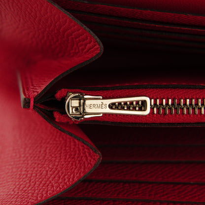 Hermes Epsom Constance Long Wallet Rouge Casaque 11 of 11