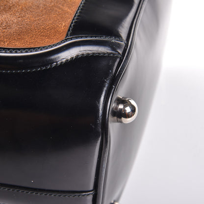 Balenciaga Calfskin Suede Frame Bag Brown Black 17 of 22