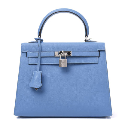 Hermes Epsom Kelly Sellier 25 Bleu Paradis 1 of 40