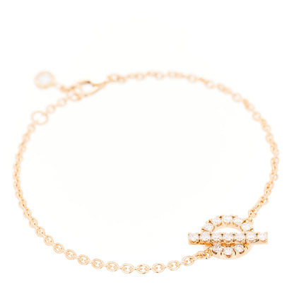 Hermes 18K Rose Gold Diamond Finesse Bracelet ST 1 of 5