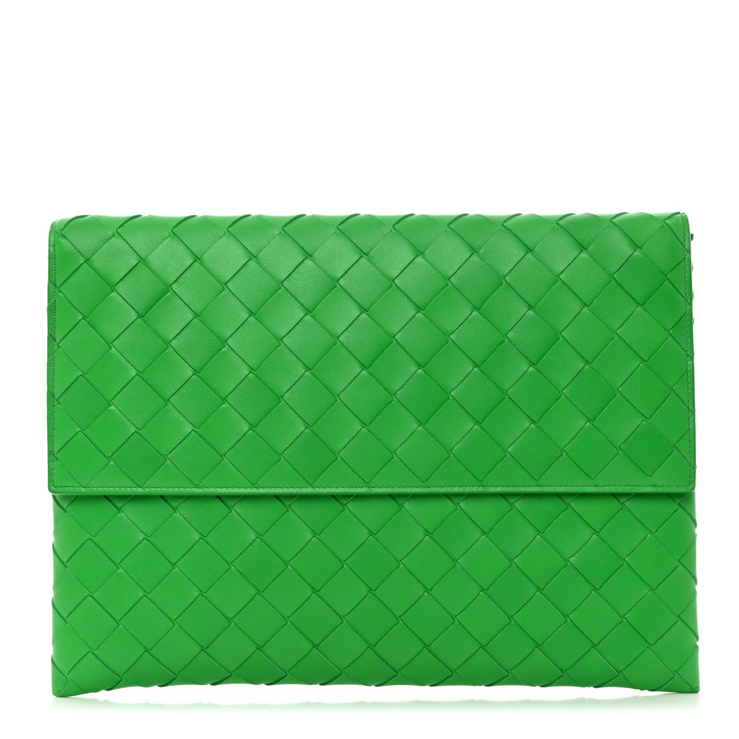 Nappa Intrecciato Flap Pouch Parakeet