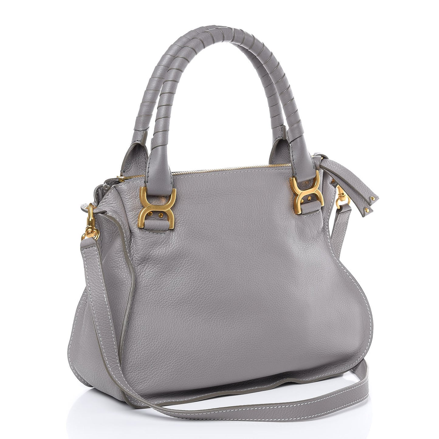 Calfskin Medium Marcie Satchel Cashmere Grey