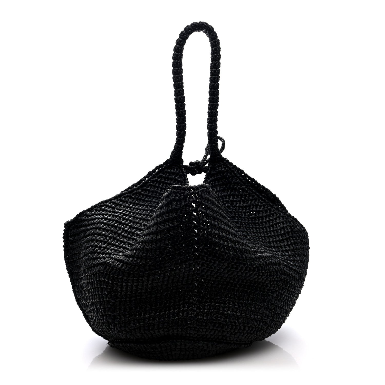 Khaite Raffia Medium Lotus Tote Black 1 of 9