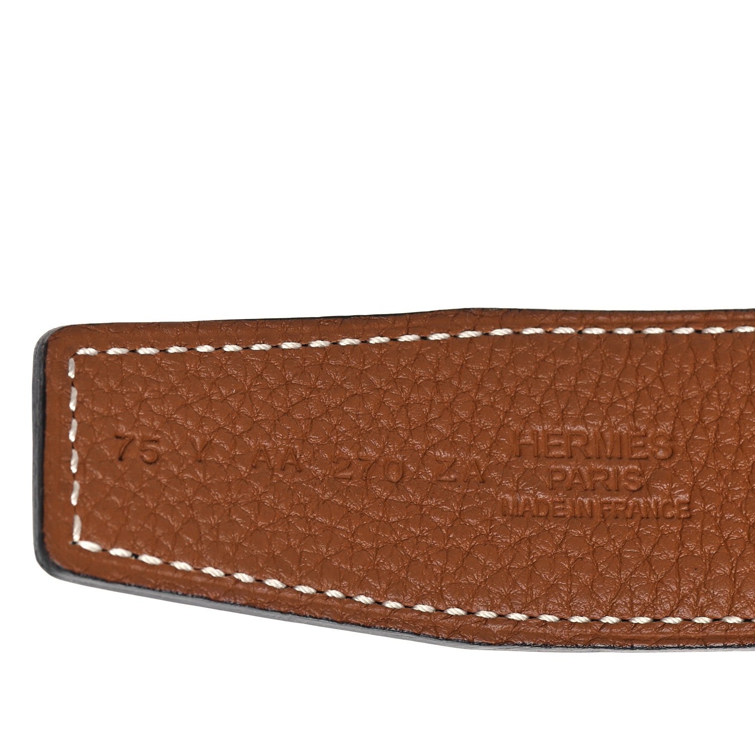 Hermes Box Togo 32mm Striee H Belt 75 30 Black Gold 3 of 5