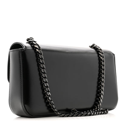 Celine Shiny Calfskin Triomphe Chain Bag Black 3 of 12