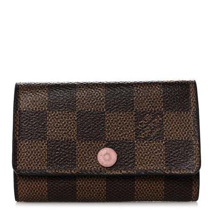 Louis Vuitton Damier Ebene Multicles 6 Key Holder Rose Ballerine 1 of 11