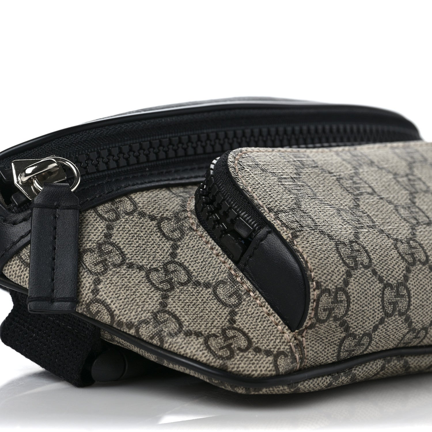 Gucci GG Supreme Monogram Belt Bag Black 8 of 10