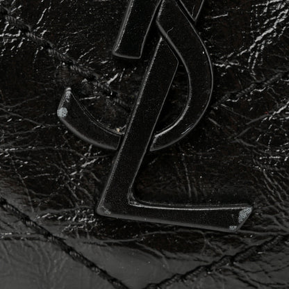 Saint Laurent Crinkled Calfskin Matelasse Monogram Medium Niki Shopper Tote Black 11 of 12