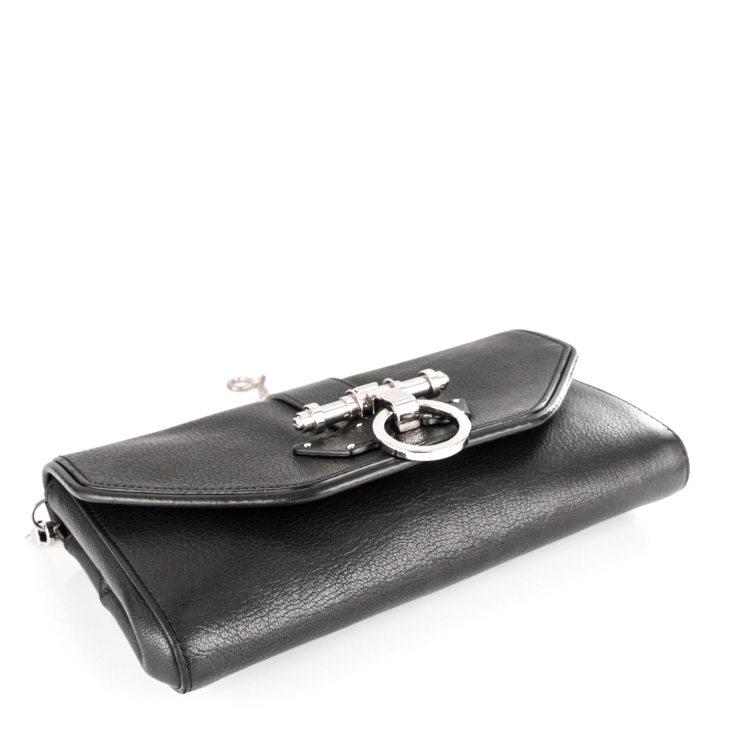 Sugar Goatskin Obsedia Chain Shoulder Bag Black