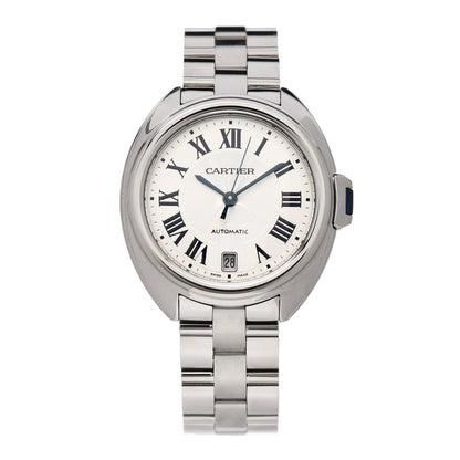 Cartier Stainless Steel 35mm Cle De Cartier Automatic Watch 1 of 6