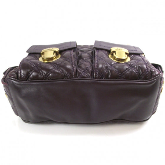 Marc Jacobs Leather Quilted Multipocket Hobo Violet 4 of 11
