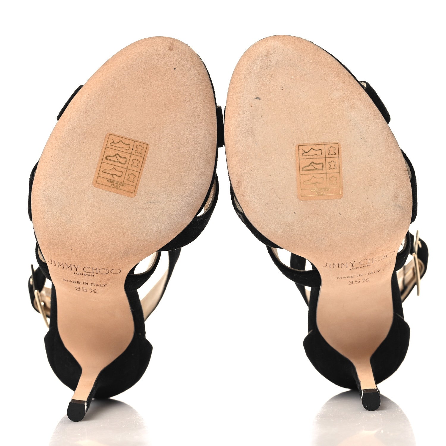 Jimmy Choo Suede Lottie Sandals 35.5 Black 6 of 8