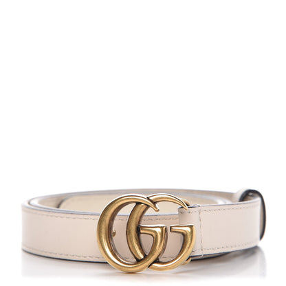 Gucci Calfskin Double G 20mm Belt 65 25 Mystic White 1 of 7