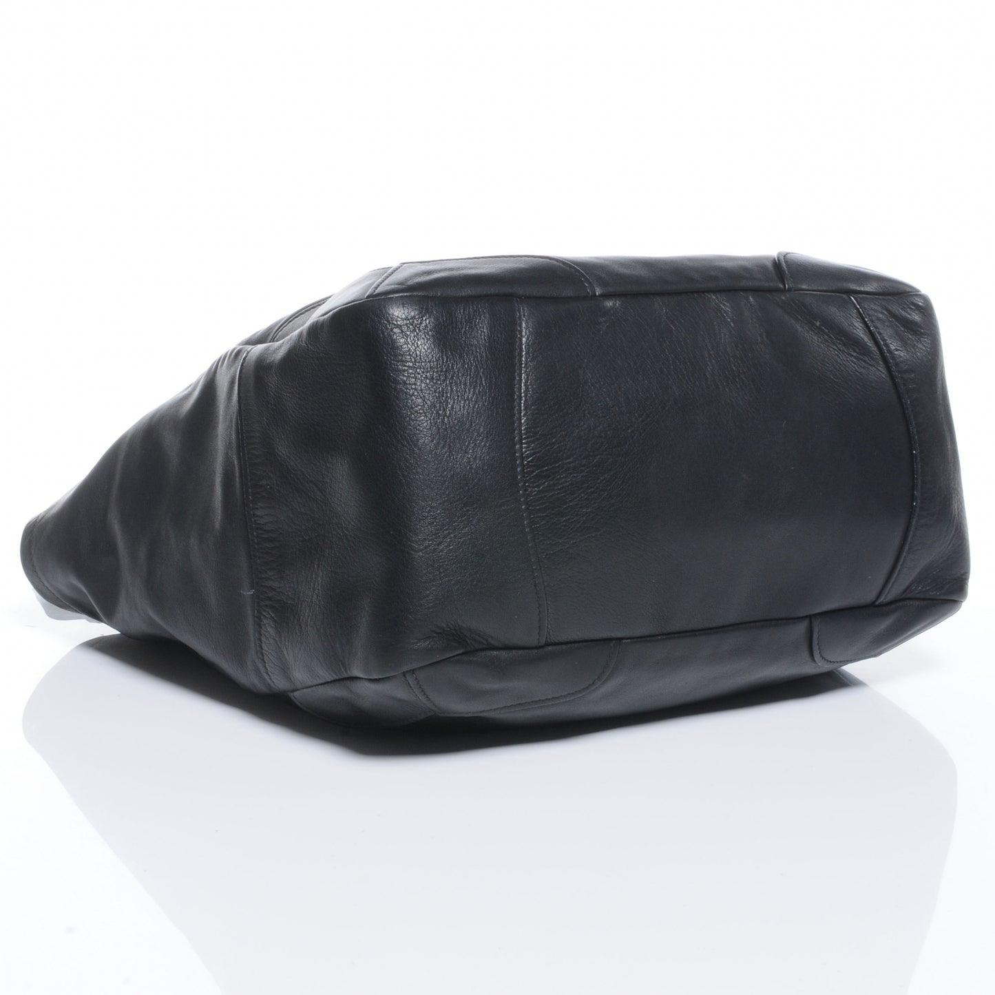 Soft Calf Shopping Tote Nero Black