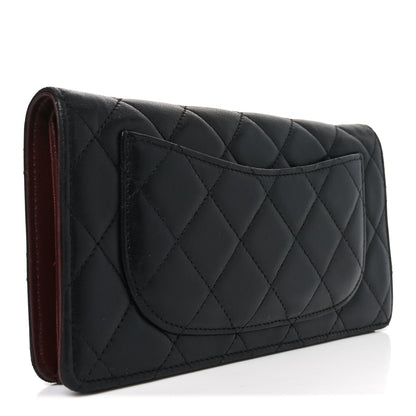 Chanel Lambskin Quilted Yen Wallet Black 3 of 8