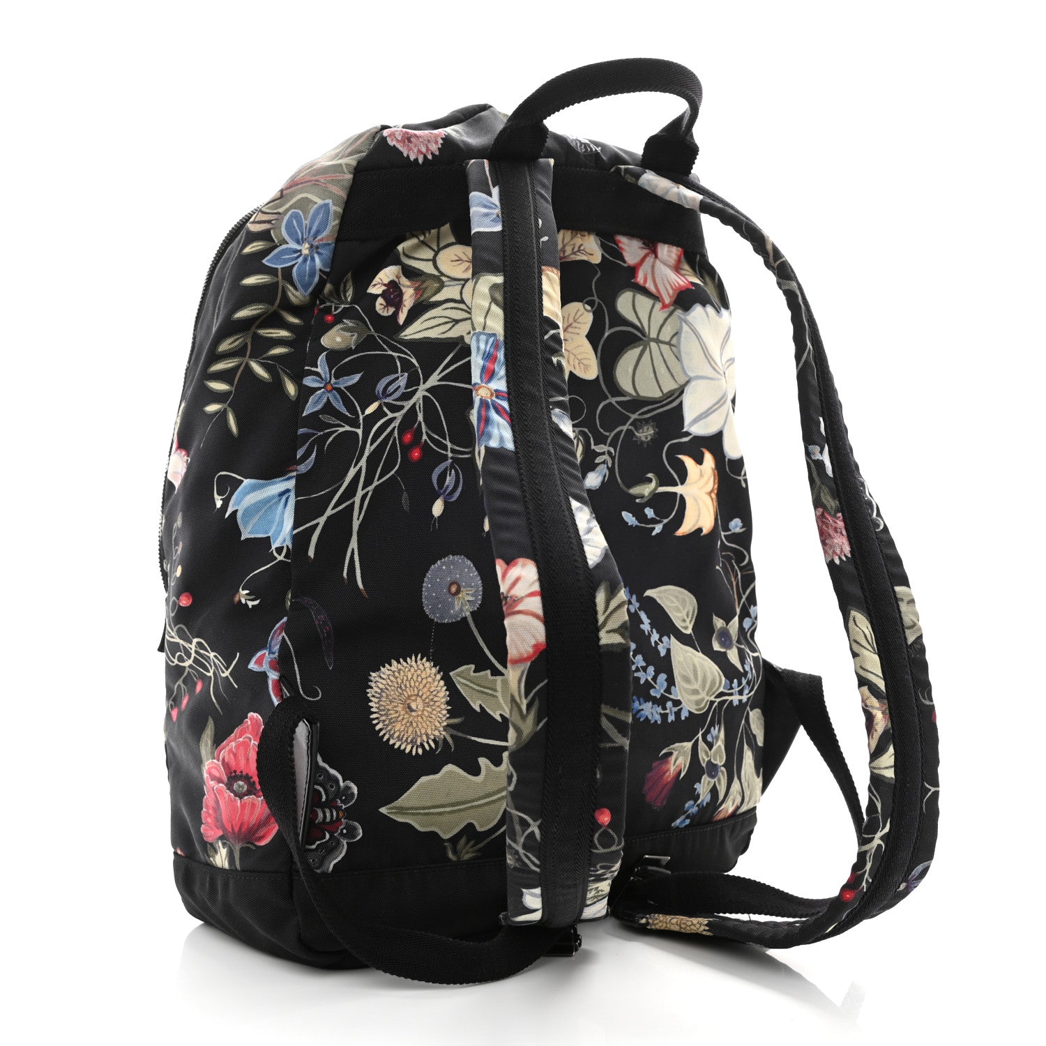 Gucci Canvas D-Active Flora Floral Knight Backpack Black 3 of 13