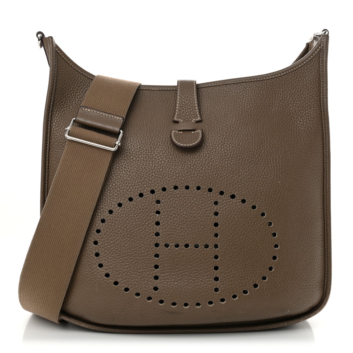 Hermes Taurillon Clemence Evelyne III PM Etoupe 1 of 15