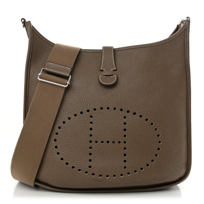 Hermes Taurillon Clemence Evelyne III PM Etoupe 1 of 15