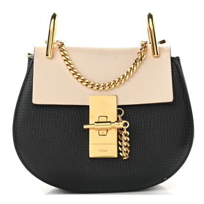 Chloe Textured Calfskin Lambskin Nano Drew Shoulder Bag Black 1 of 7