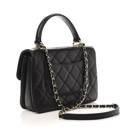 Chanel Lambskin Quilted Small Trendy CC Dual Handle Flap Bag Black 3 of 10